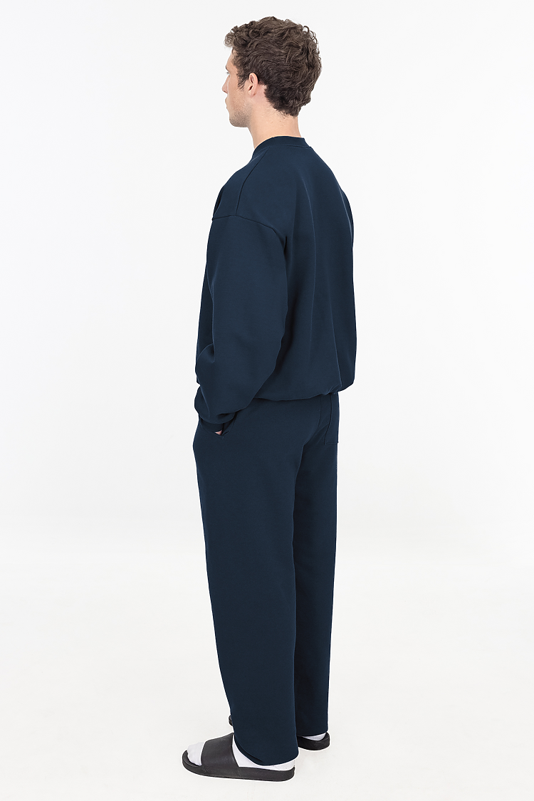 10oz Fleece Wide Sweatpant Navy