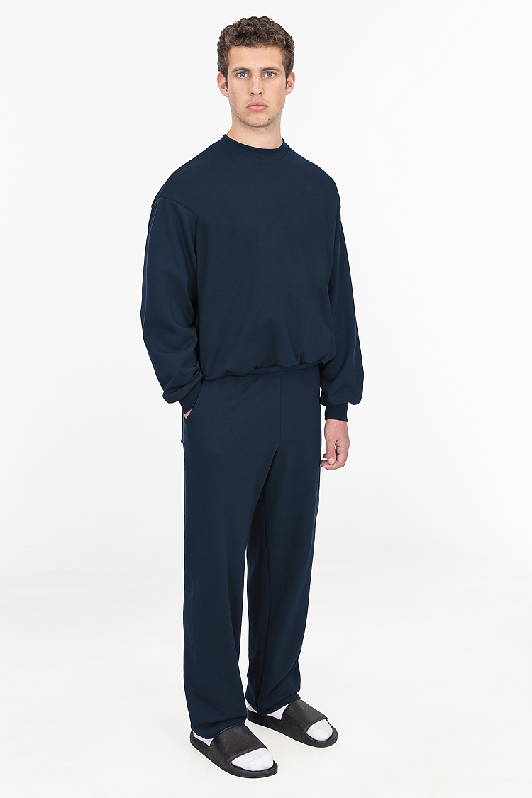10oz Fleece Wide Sweatpant Navy