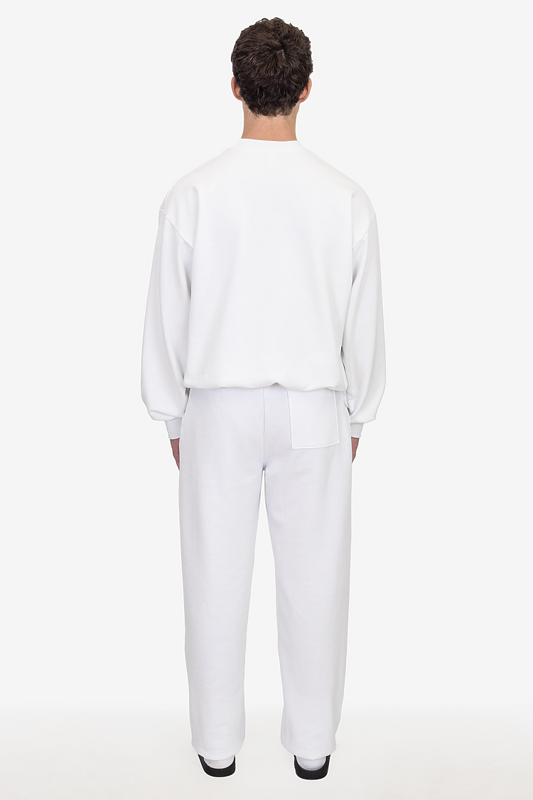 10oz Fleece Wide Pant White