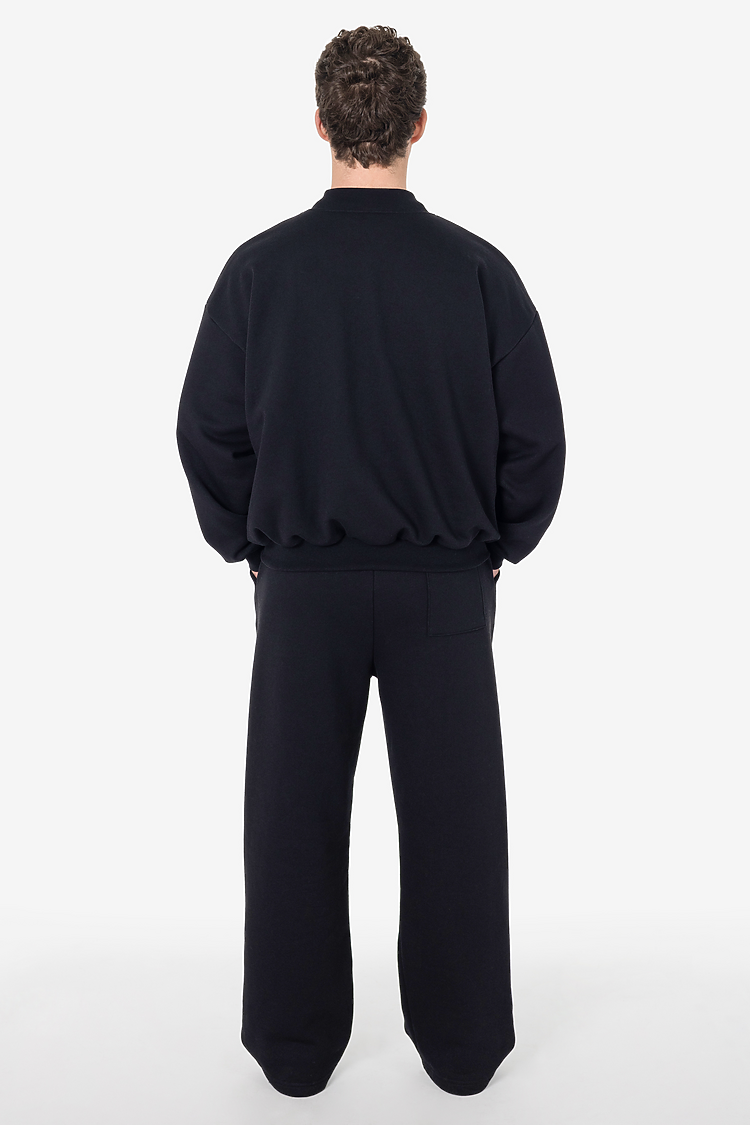 Open Bottom Sweatpant Black