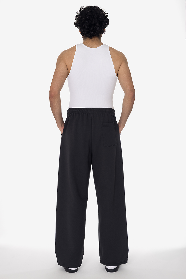 Open Bottom Sweatpant Black