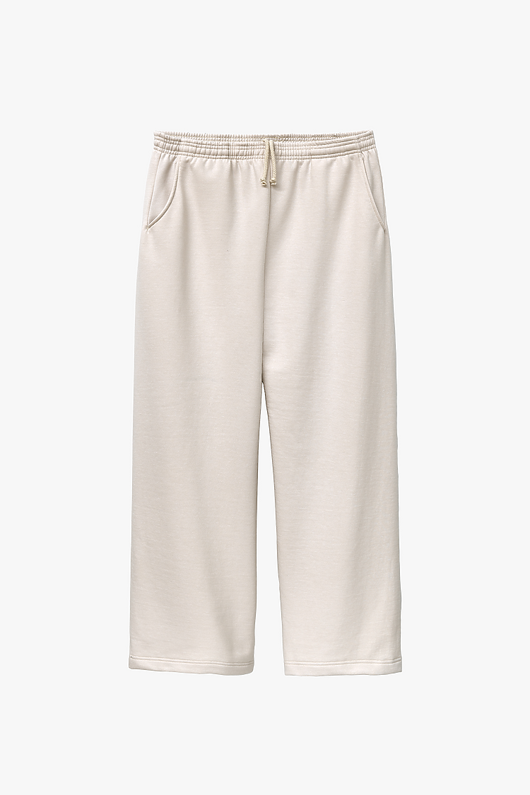 Open Bottom Sweatpant Creme