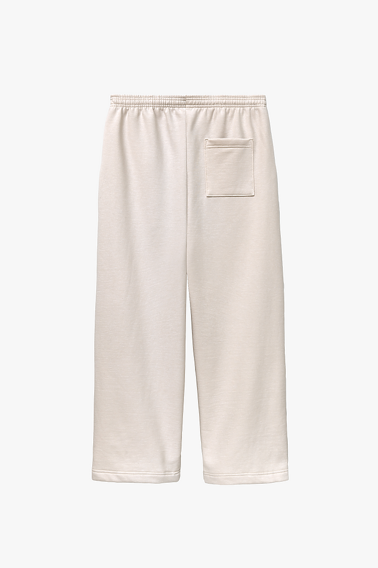 Open Bottom Sweatpant Creme