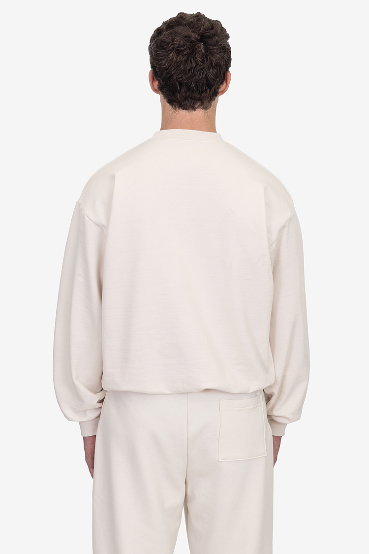 10oz Fleece Wide Crew CREME