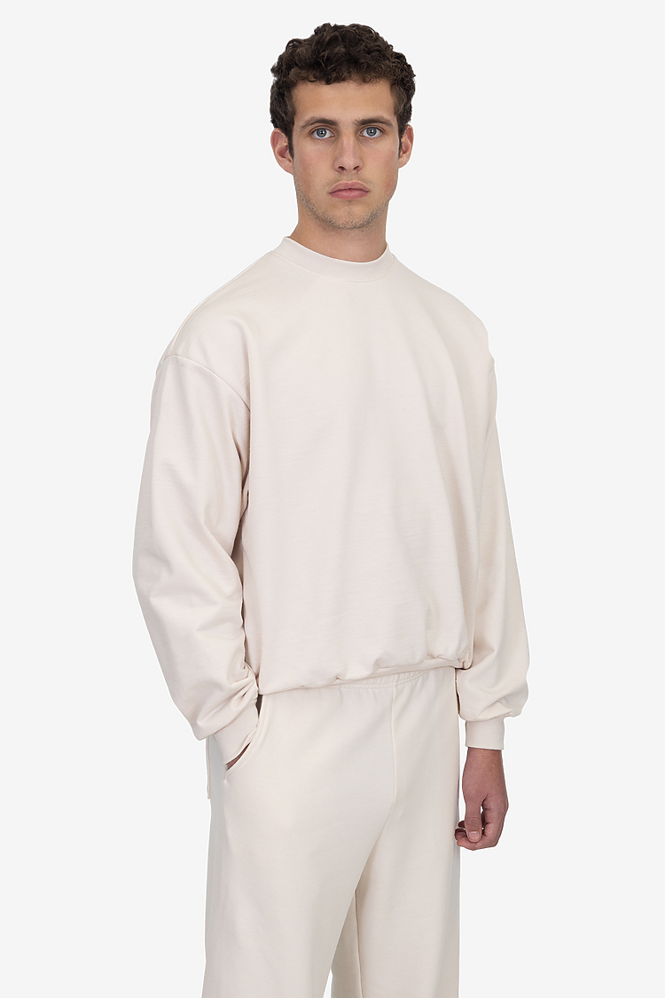 10oz Fleece Wide Crew CREME