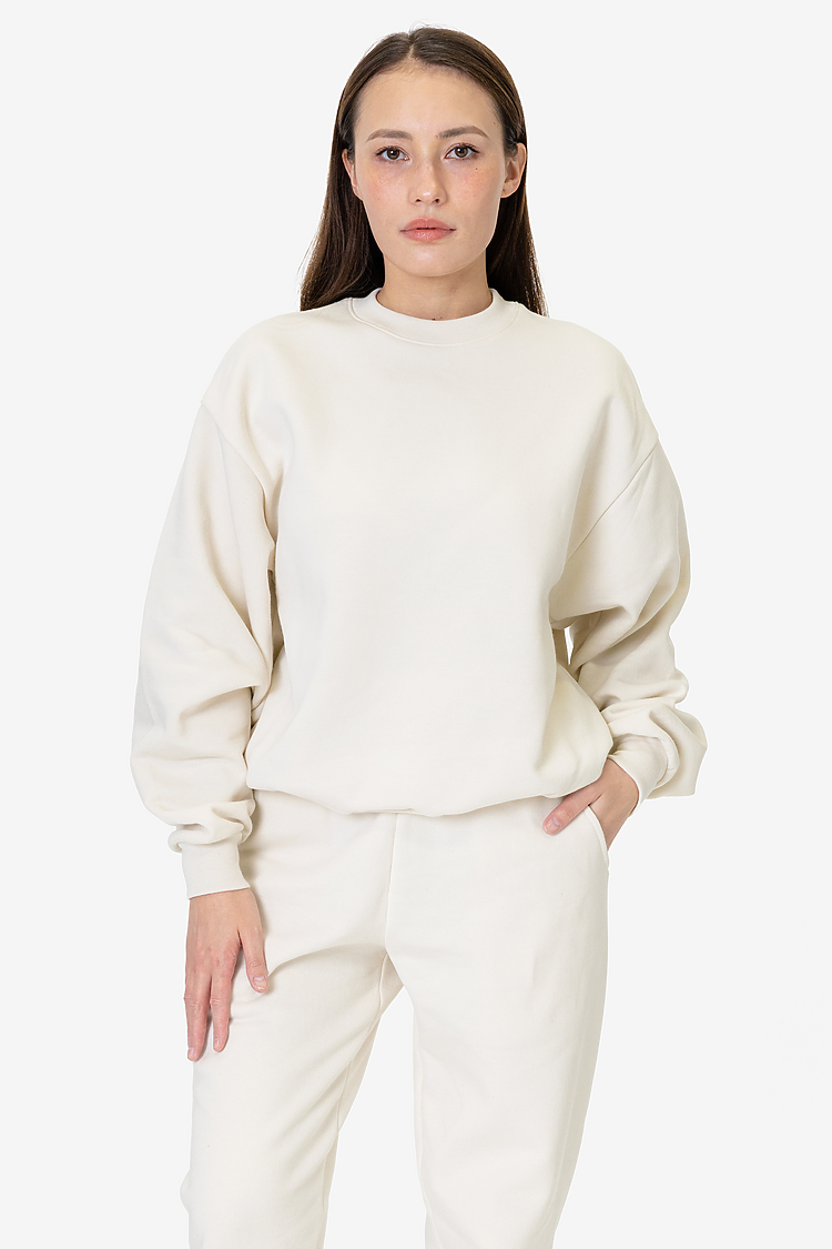 10oz Fleece Wide Crew CREME