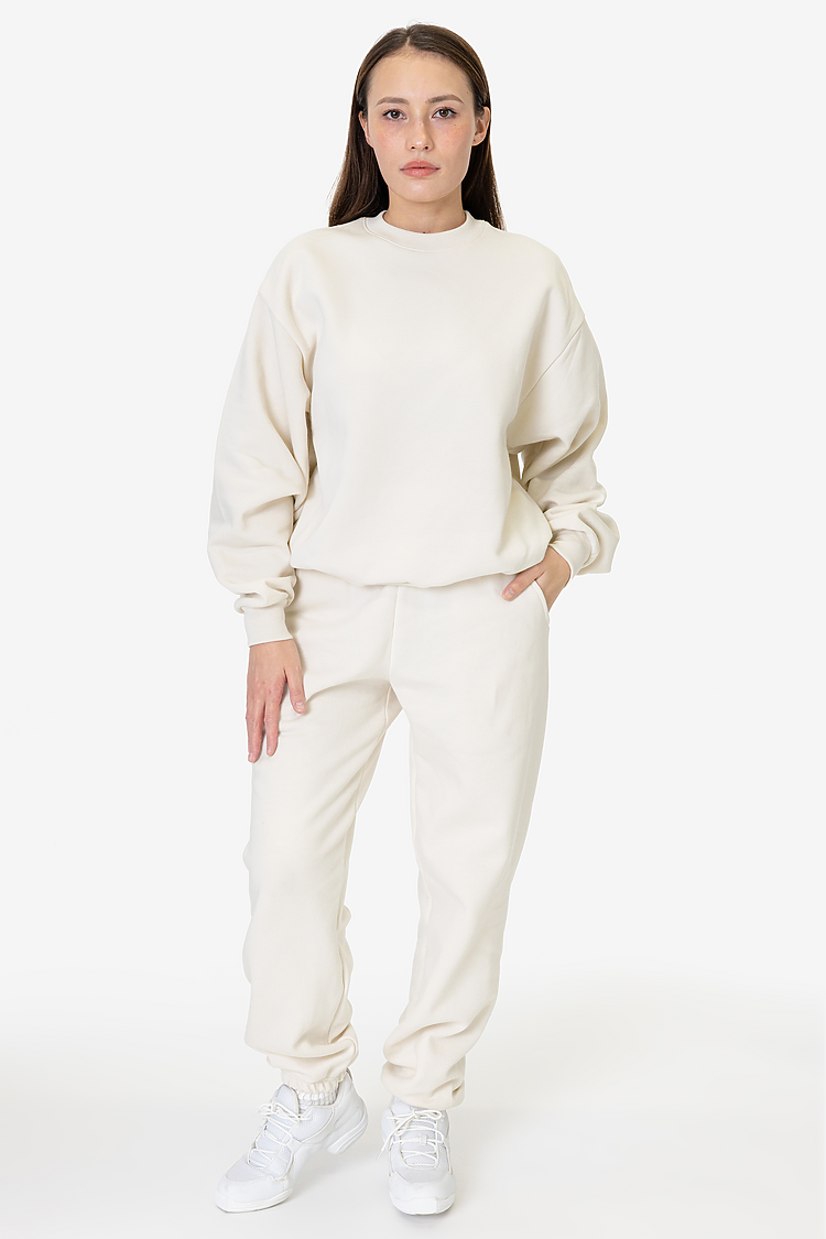 10oz Fleece Wide Crew CREME