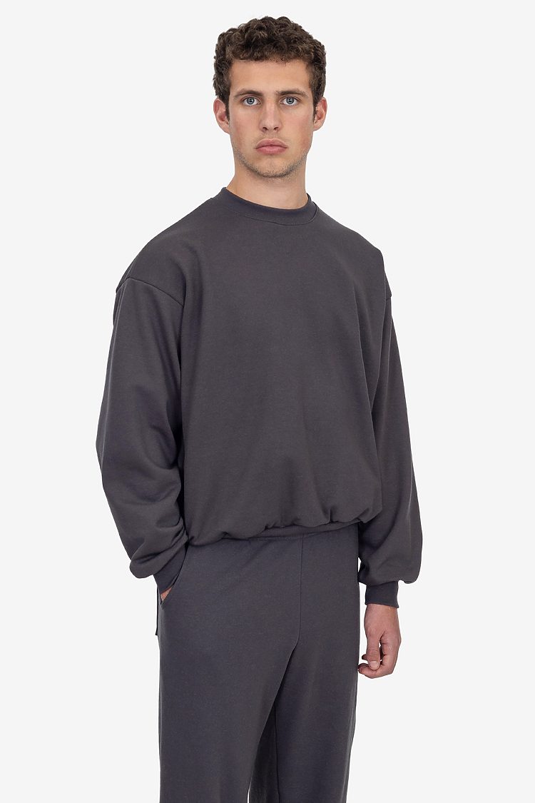 10oz Fleece Wide Crew DOLPHIN BLUE
