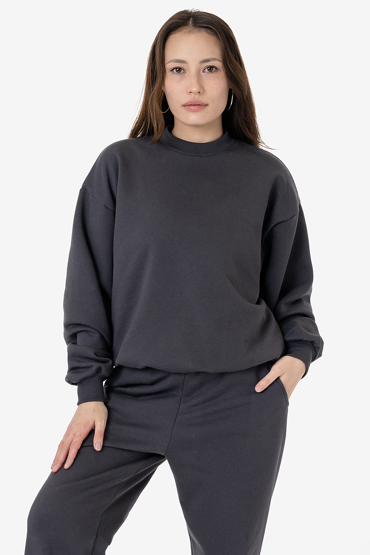10oz Fleece Wide Crew DOLPHIN BLUE
