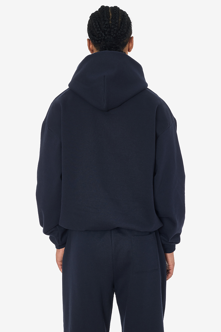 10oz Fleece Wide Hoodie Navy