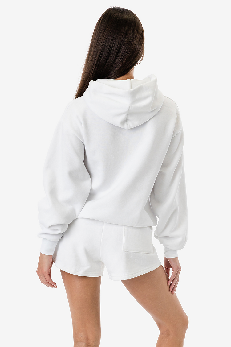 10oz Fleece Wide Hoodie White