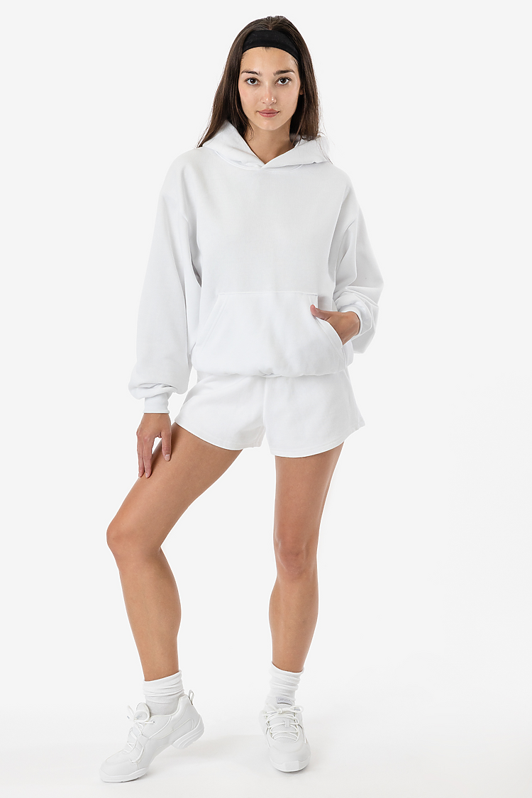 10oz Fleece Wide Hoodie White