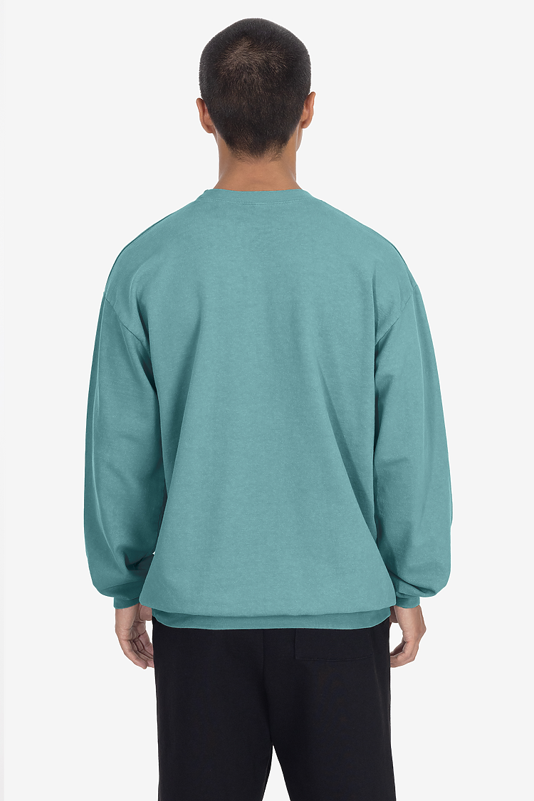 Grmnt Dye French Terry PO Crew Atlantic Green