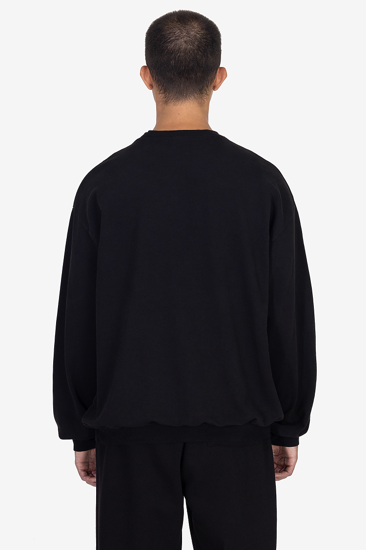 Grmnt Dye French Terry PO Crew Black