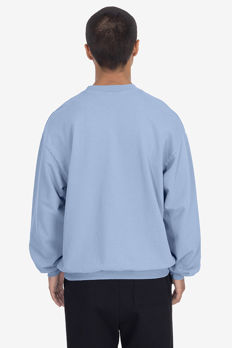 Grmnt Dye French Terry PO Crew CLEAR BLUE
