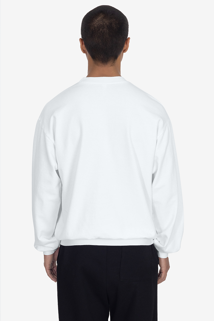 Grmnt Dye French Terry PO Crew White