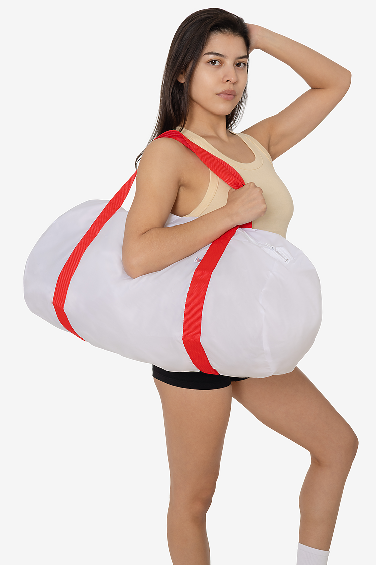 Nylon Weekender Bag WHITE/RED