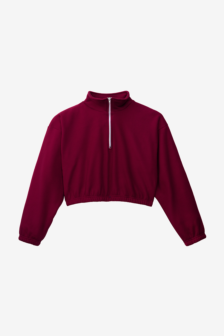 Fleece 1/4 Zip Up BORDEAUX