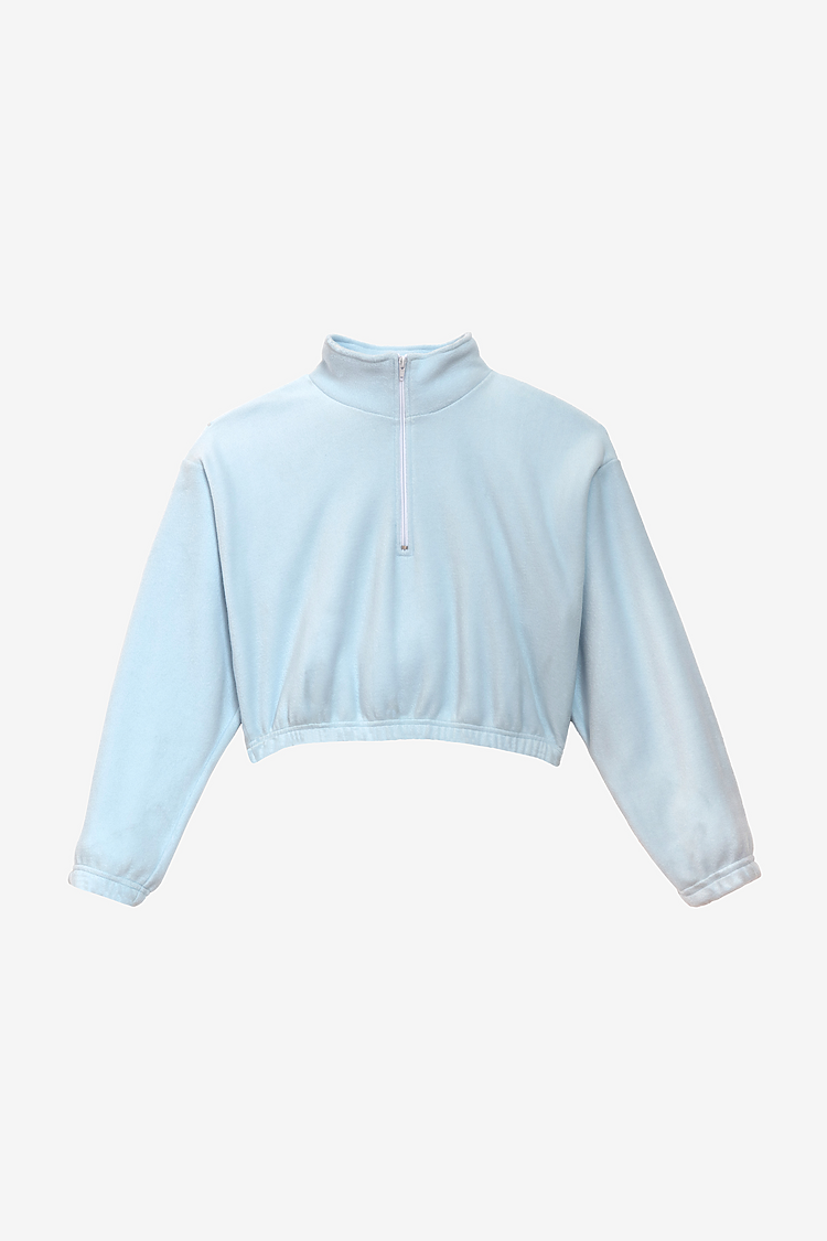 Fleece 1/4 Zip Up LIGHT BLUE