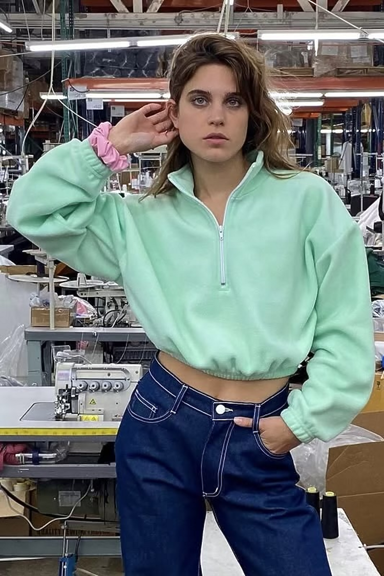 Fleece 1/4 Zip Up MINT