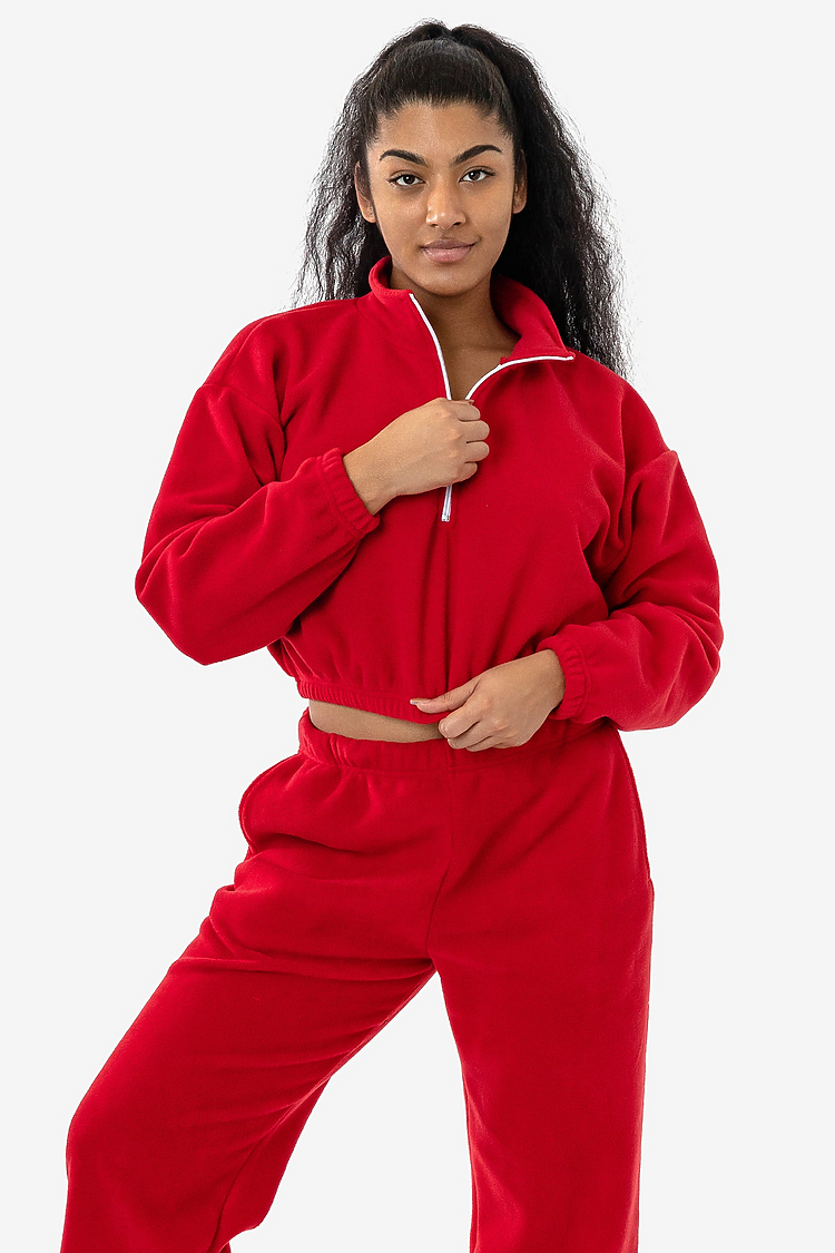 Fleece 1/4 Zip Up RED