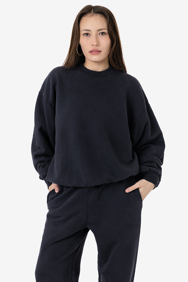 16oz. Plush Fleece Crewneck Black Edge
