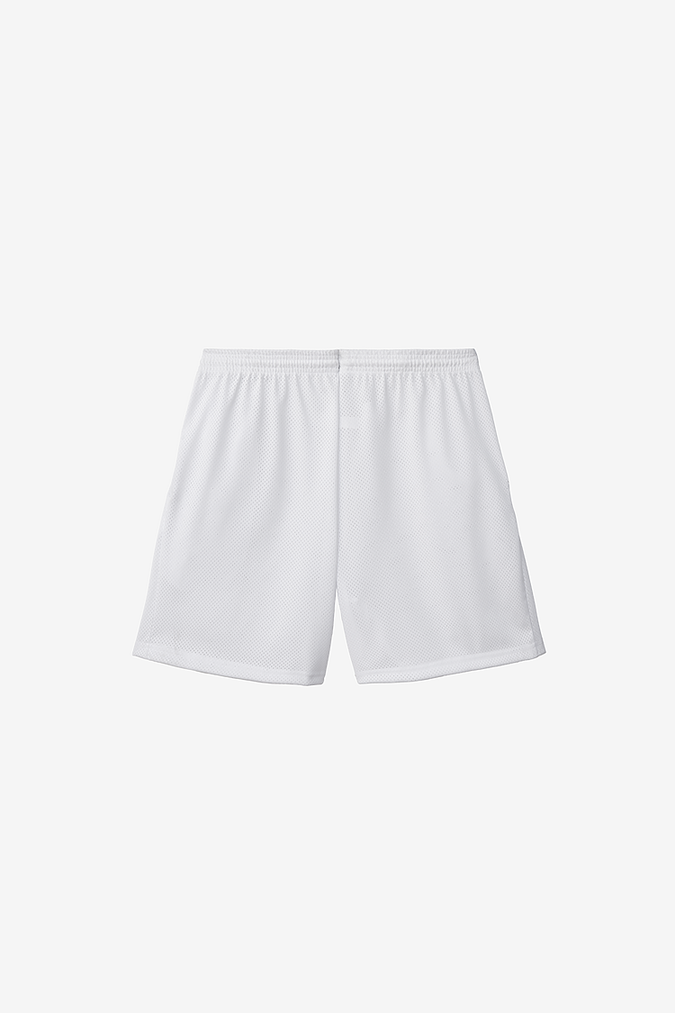 Pro Mesh Mid-Length Short White