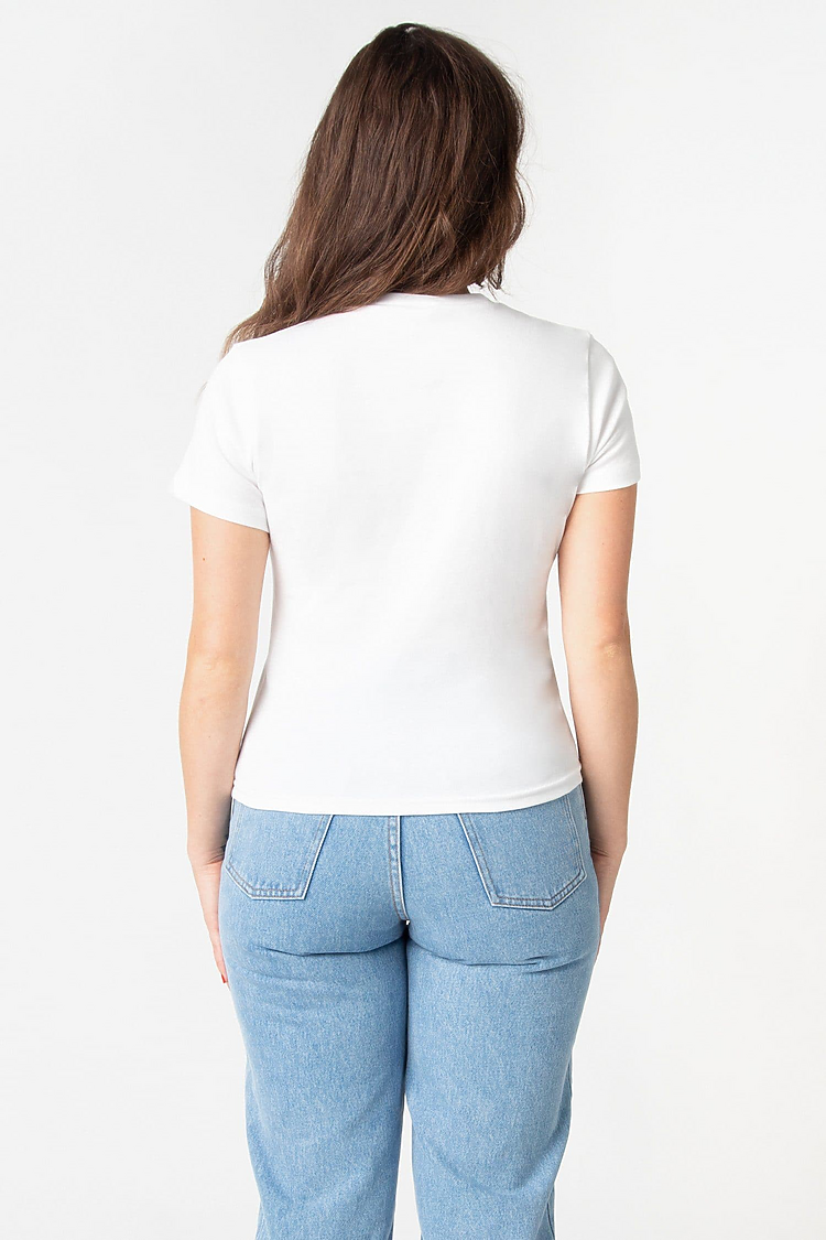 VINTAGE BABY RIB TEE WHITE