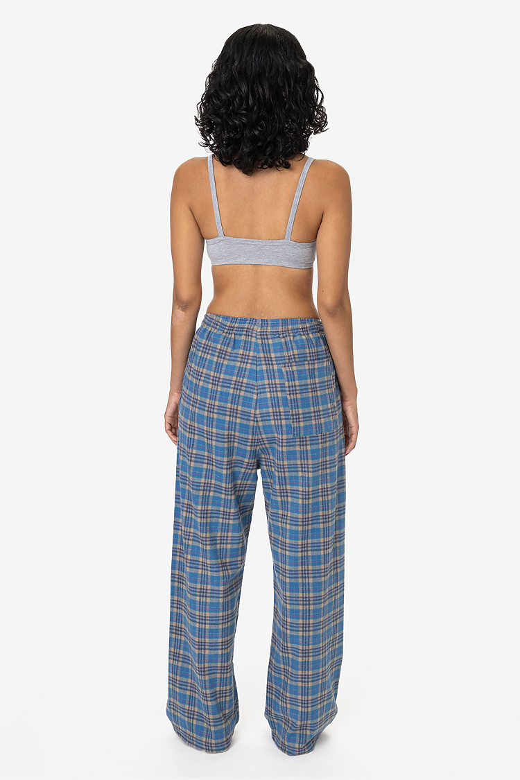 Cotton Flannel Lounge Pant Blue/Beige/Pnk Plaid