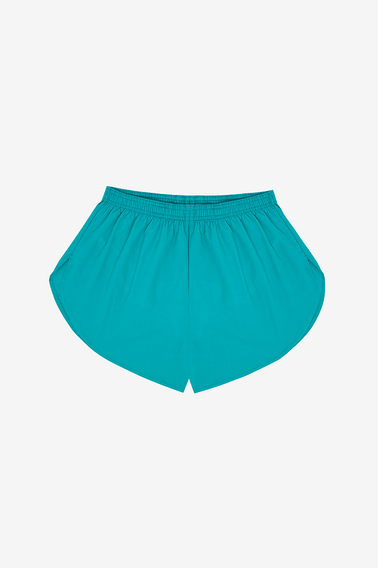 Nylon Taffeta Running Short AQUA