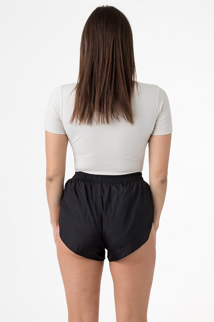 Nylon Taffeta Running Short Black