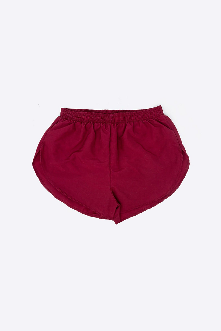 Nylon Taffeta Running Short BURGUNDY