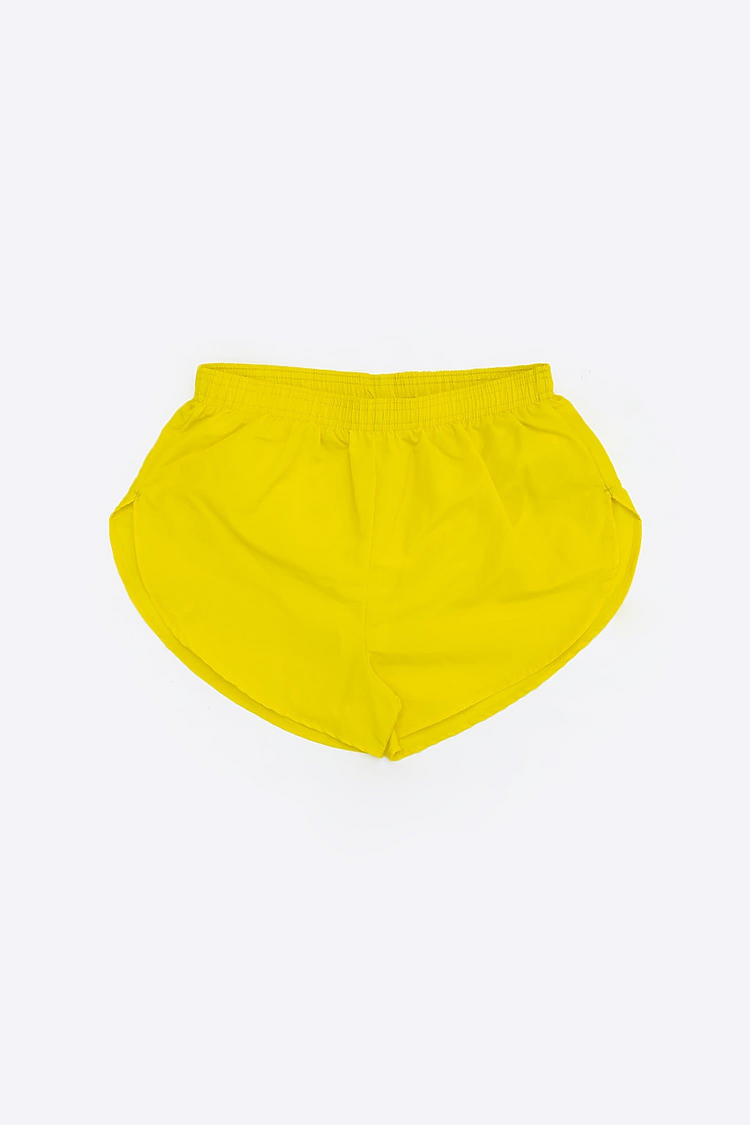 Nylon Taffeta Running Short Hot Yellow