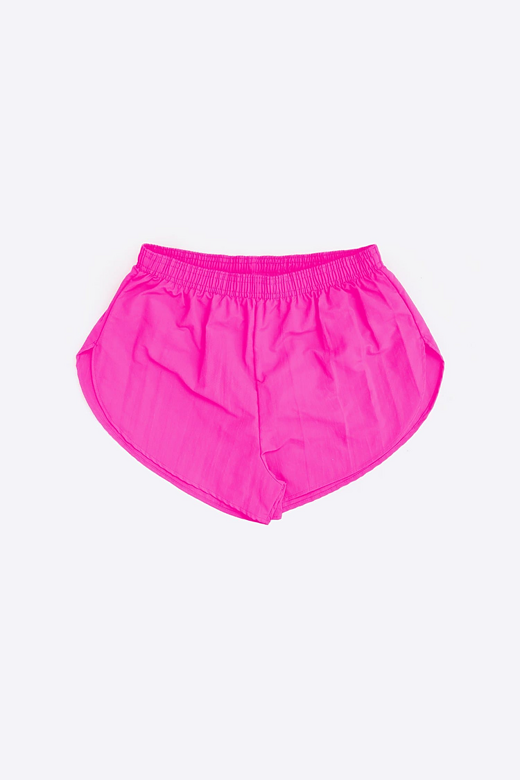 Nylon Taffeta Running Short NEON PINK