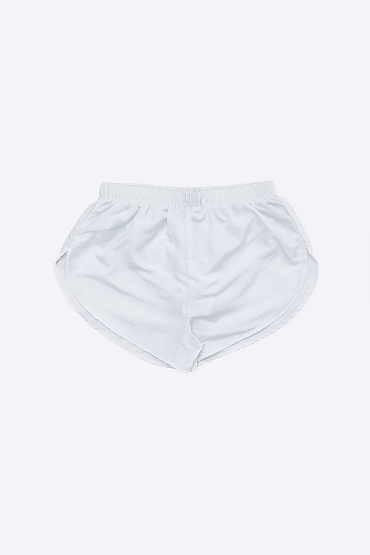 Nylon Taffeta Running Short White
