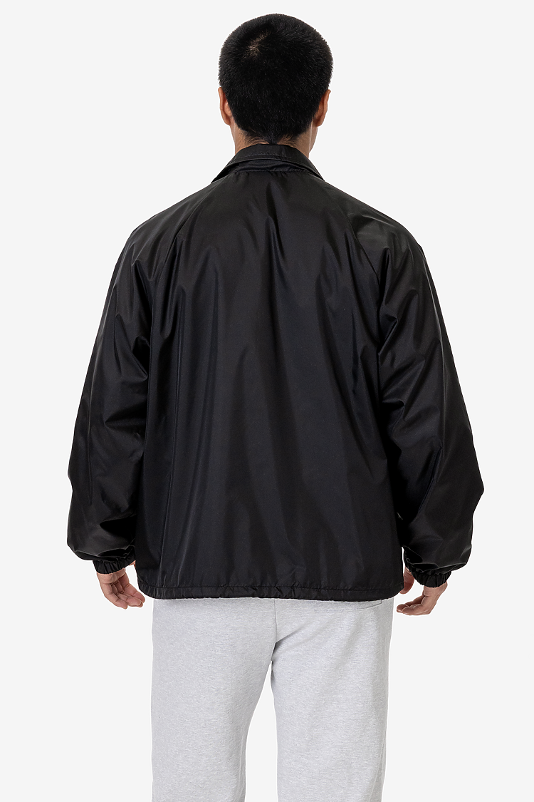 Nylon Raglan Coaches Jacket Black