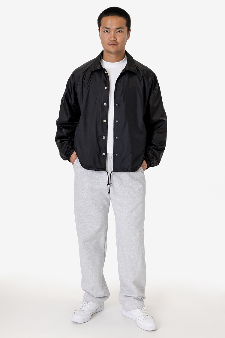 Nylon Raglan Coaches Jacket Black