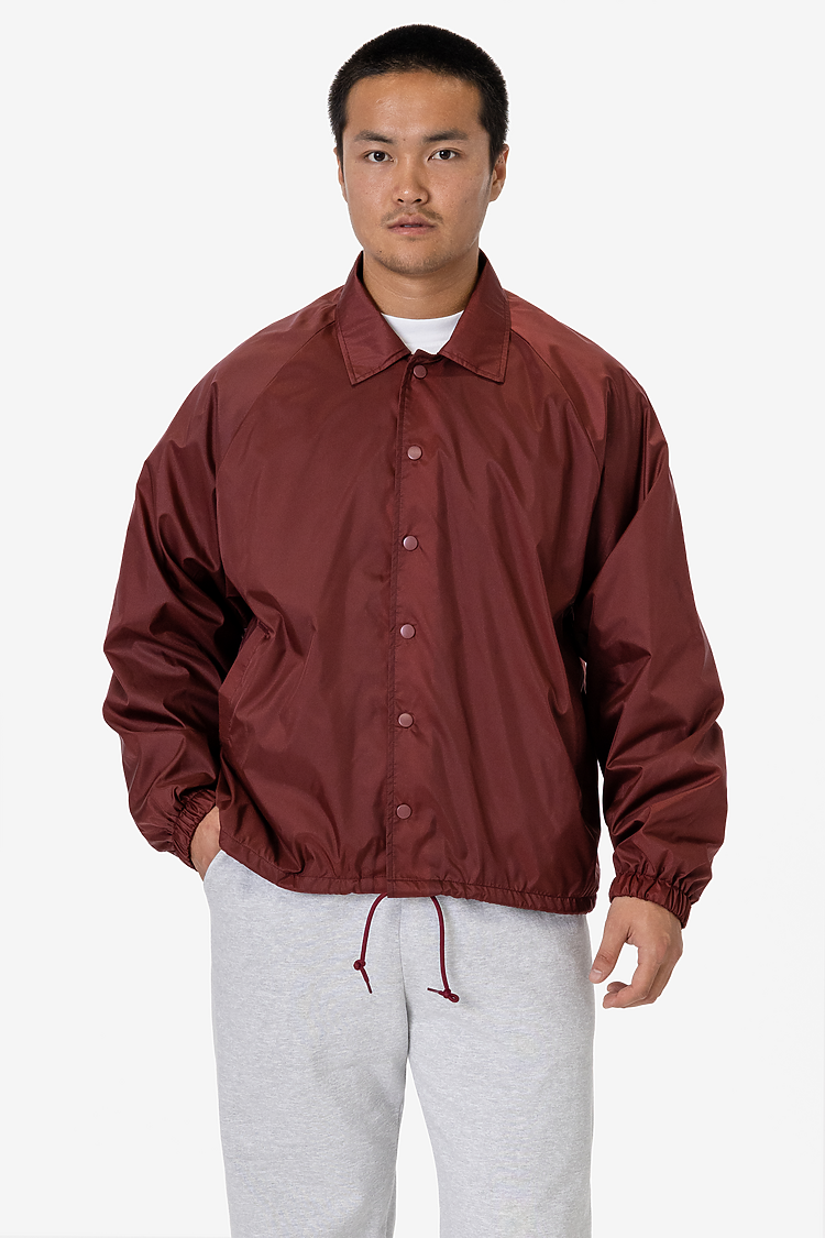 Nylon Raglan Coaches Jacket Mahogany