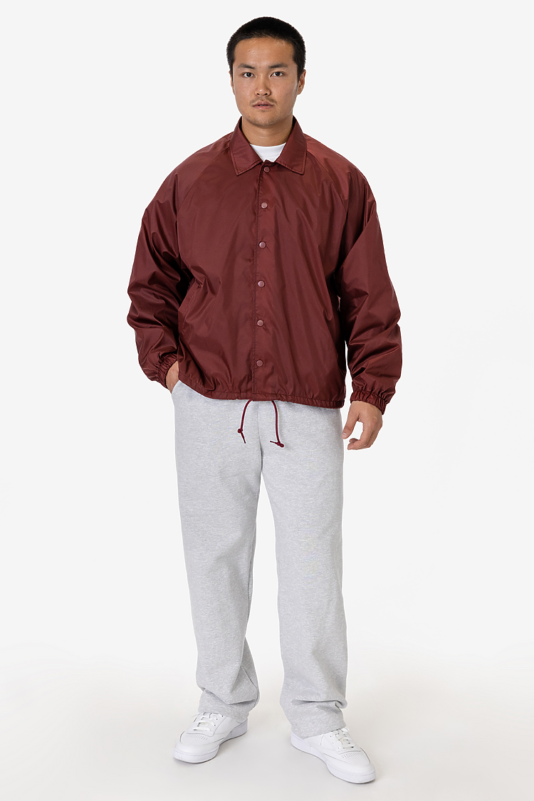 Nylon Raglan Coaches Jacket Mahogany