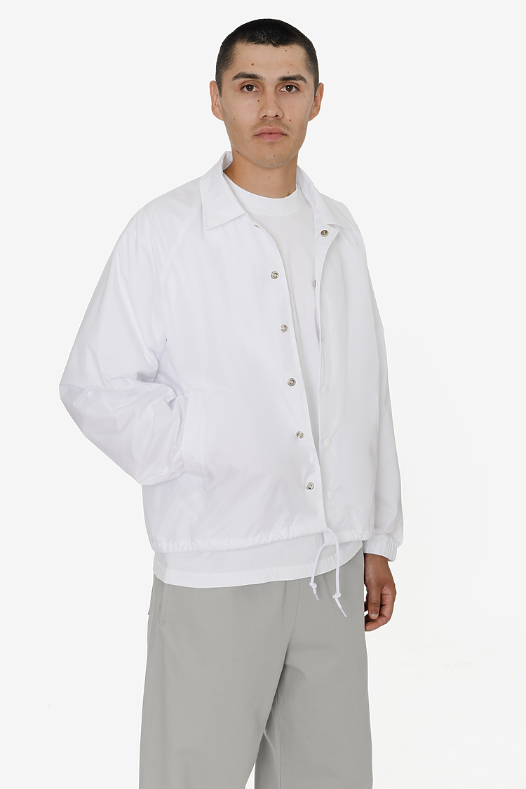 Nylon Raglan Coaches Jacket White