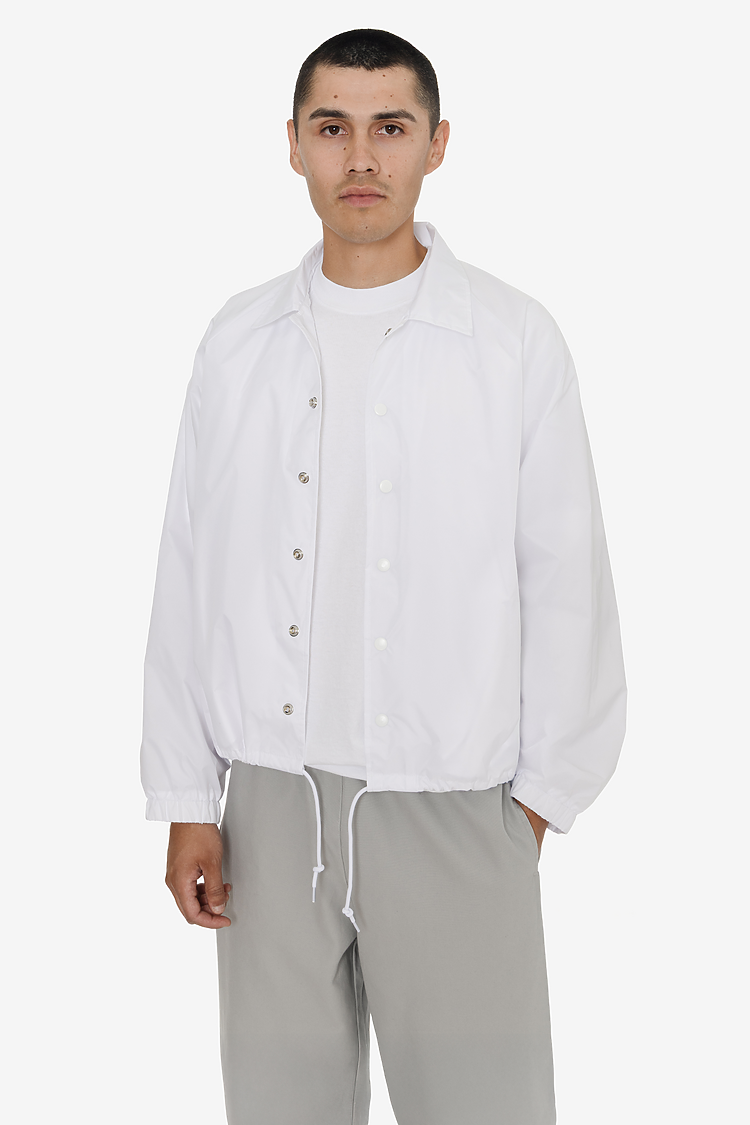 Nylon Raglan Coaches Jacket White