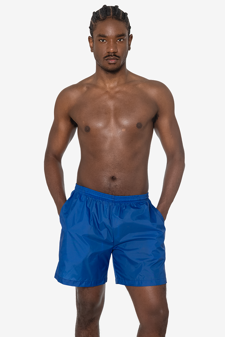 Nylon Taffeta Wide Shorts Sapphire