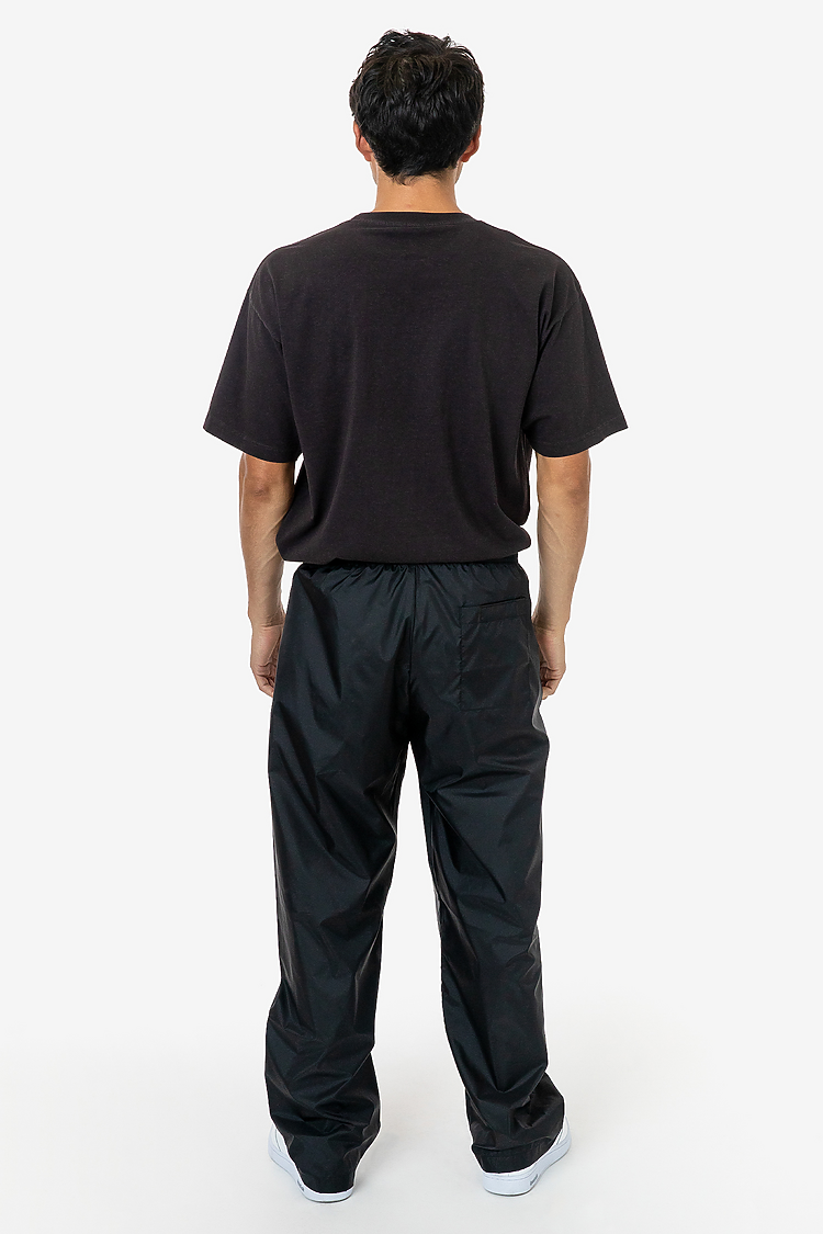 Wide Leg Nylon Taffeta Pant Black