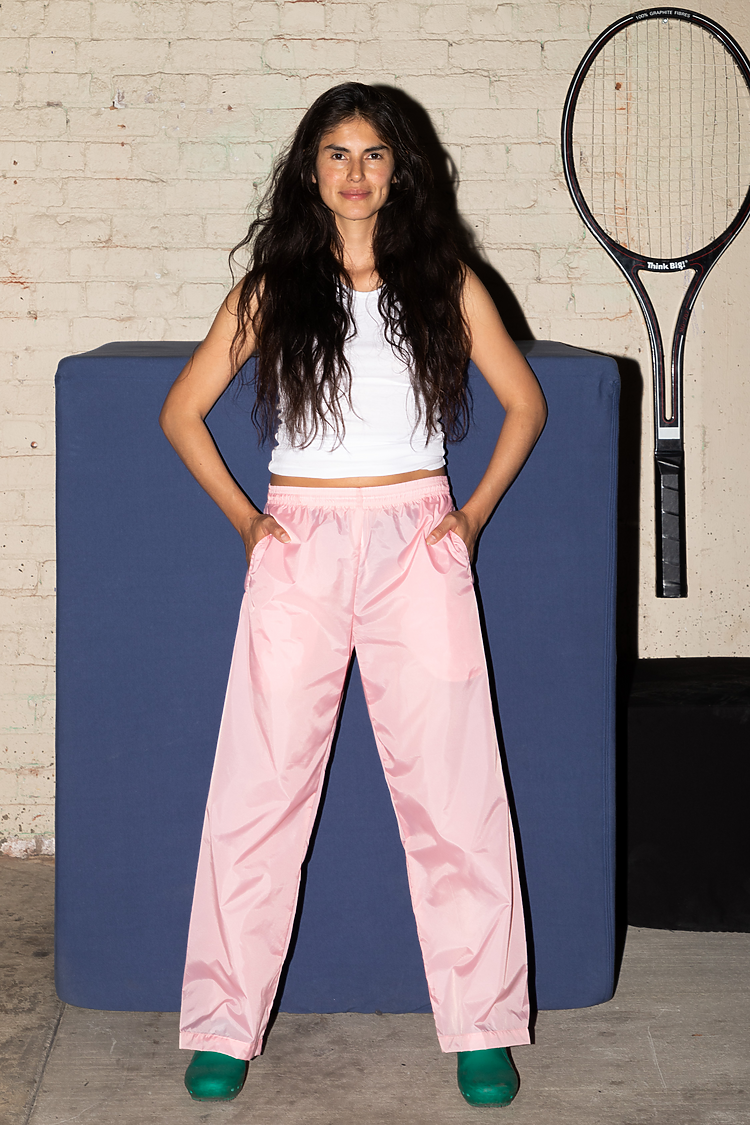 Wide Leg Nylon Taffeta Pant BLOSSOM