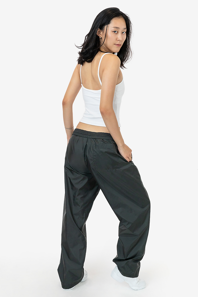 Wide Leg Nylon Taffeta Pant CHARCOAL