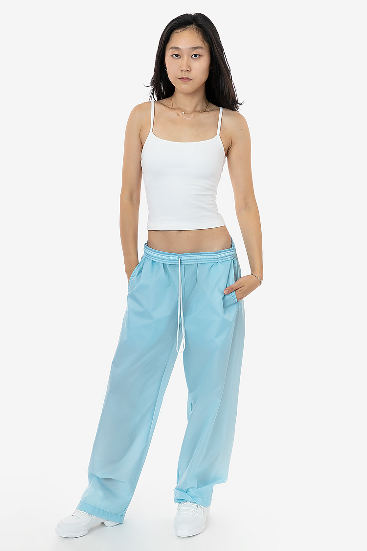 Wide Leg Nylon Taffeta Pant LIGHT BLUE