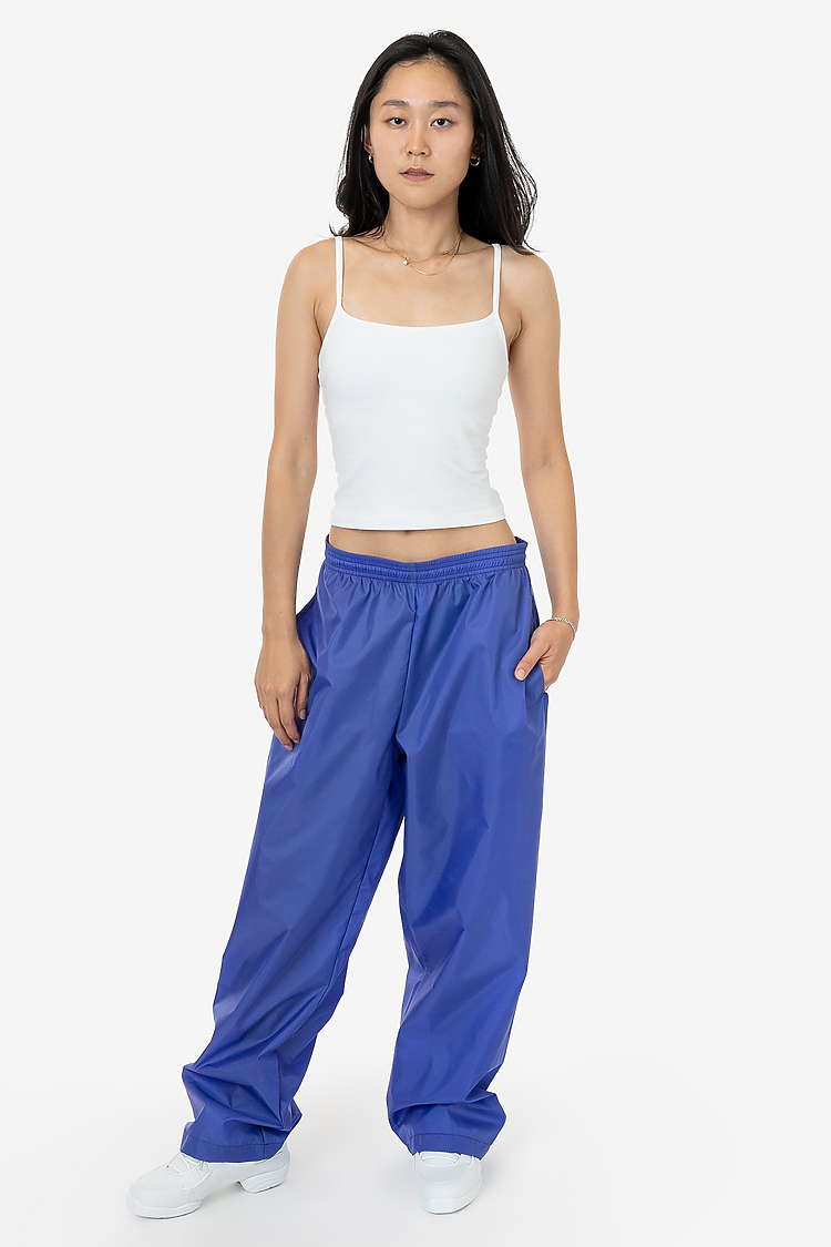 Wide Leg Nylon Taffeta Pant Neon Purple