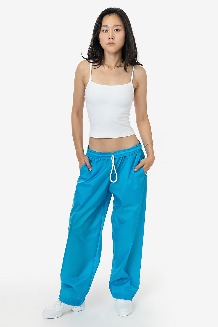 Wide Leg Nylon Taffeta Pant NEON BLUE