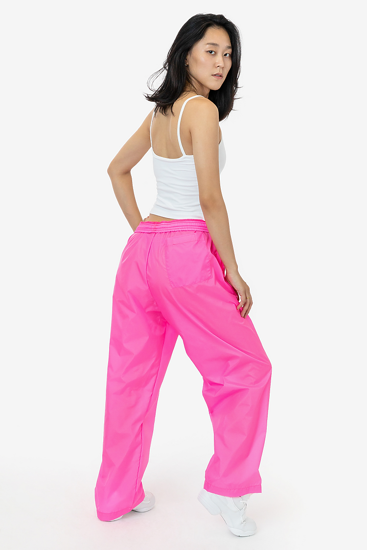 Wide Leg Nylon Taffeta Pant NEON PINK