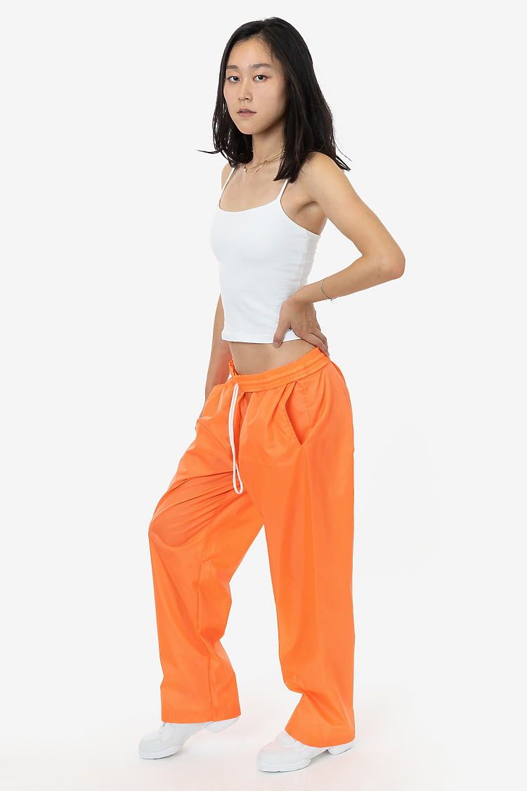 Wide Leg Nylon Taffeta Pant ORANGE